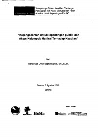 Kepengacaraan untuk kepentingan publik dan akses kelompok marjinal terhadap keadilan